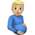 🫃🏼 pregnant man: medium-light skin tone display on Apple